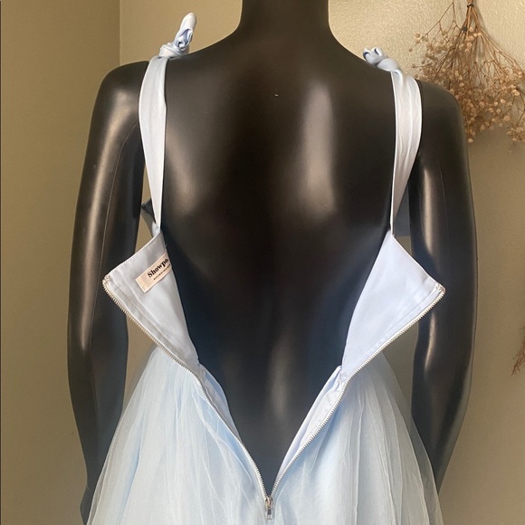 Showpo Sky Blue Dress with Tulle and Straps - Picture 9 of 14